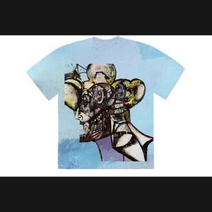 Travis Scott portrait of Travis tie die Tshirt Size Artwork George condo